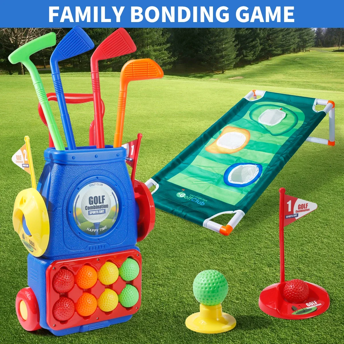 Golf Equipment For Kids - Upgraded Kids Golf Cart Toy with