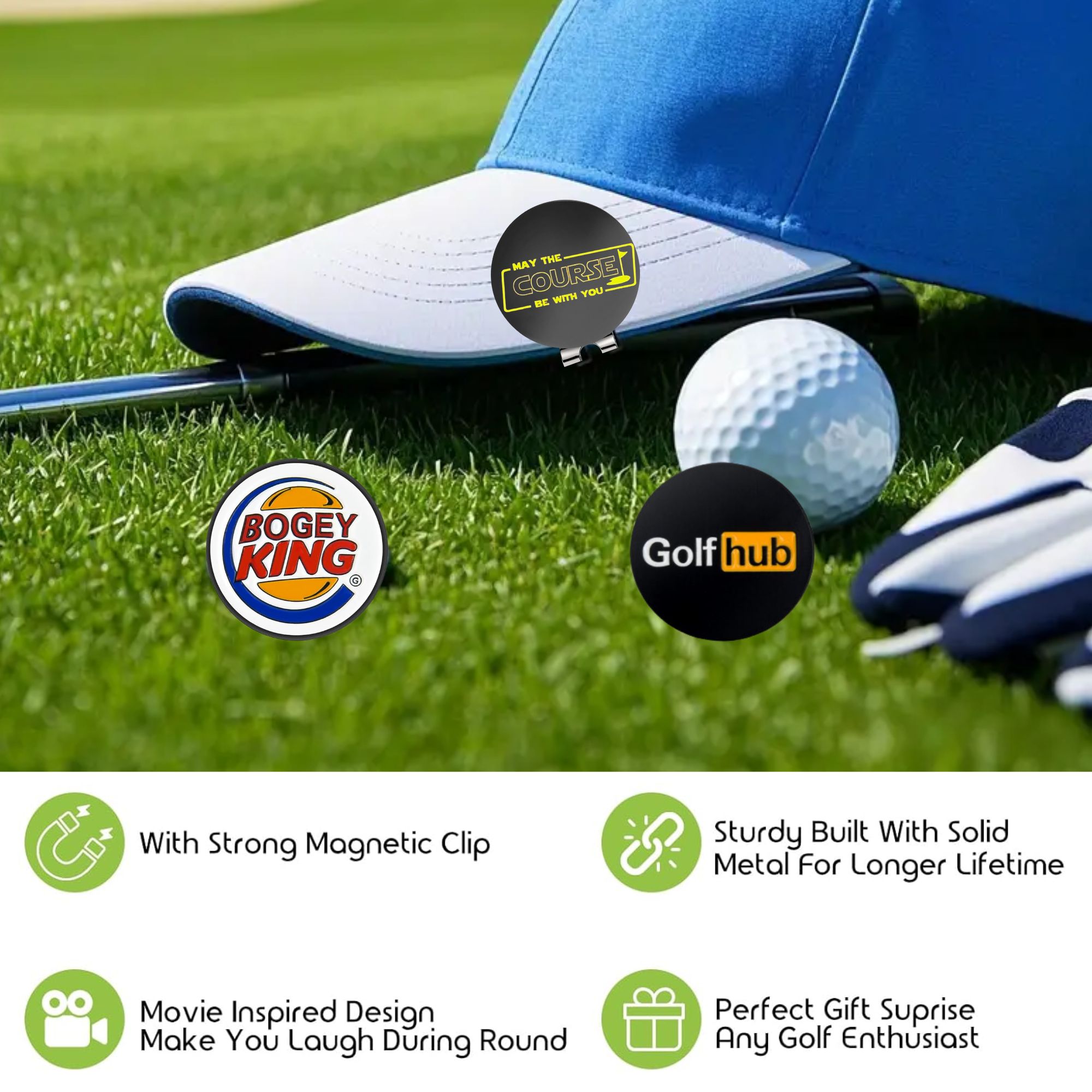 3 Pcs Funny Golf Ball Markers  – обзор и цена Golf Ball Premium